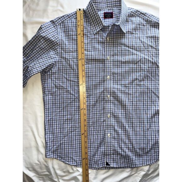 Set of 2 Blue Plaid Untuckit Long Sleeve Button Up Shirt Mens L - Picture 7 of 14